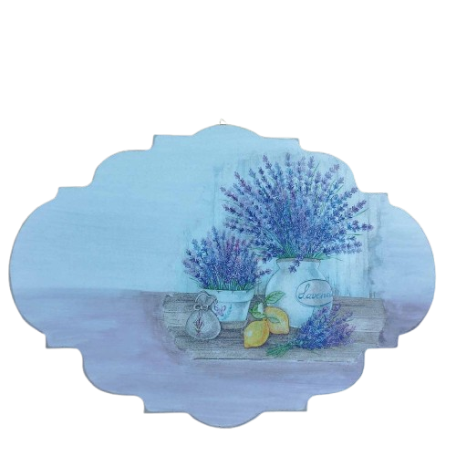 Διακοσμητική Ξύλινη Ταμπέλα Λεβάντας