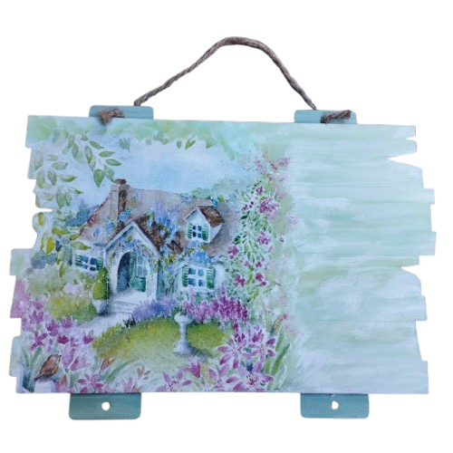 Ξύλινη Διακοσμητική Πινακίδα Cottage Garden