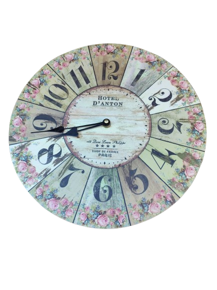 Ρολόι Τοίχου με Ρομαντικό Σχέδιο και Αριθμούς